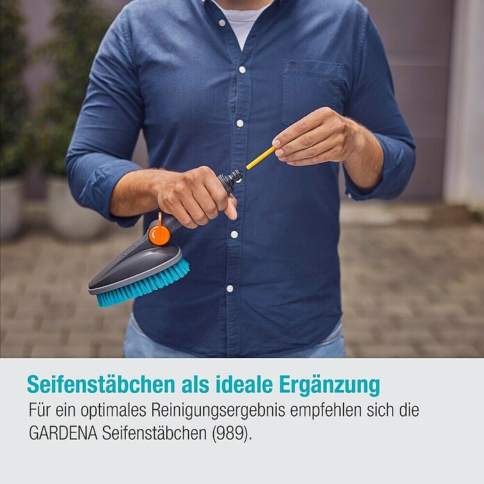 Gardena Cleansystem Ročna krtača Cleansystem M hard  (Vodonosni) | 7317 - Wassertechnik Reinigung | IAFB - Systemteile Wassertechnik | IAF - Wassertechnik | IA - Gartenhartware | I - Stadtgarten | BAUHAUS