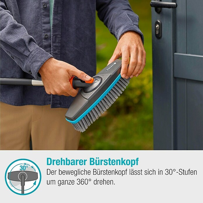 Gardena Cleansystem Waschbürsten-Set Cleansystem (Länge Stiel: 90 cm, Wasserführend) | BAUHAUS