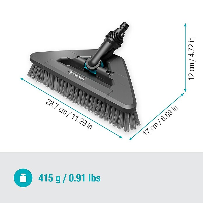 Gardena Zwenkbare schrobber Cleansystem (Scharnierende borstel) | BAUHAUS