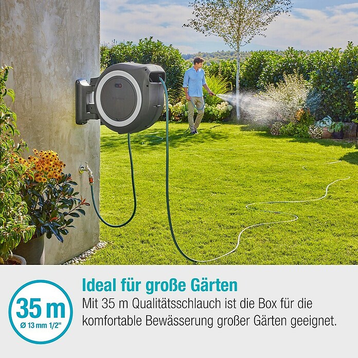Gardena Power for All 18V Akku-Schlauchtrommel Power-Roll XL (18 V, Ohne Akku, Schlauchlänge: 35 m) | BAUHAUS