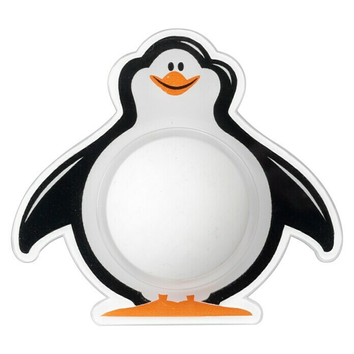 Inofix Tope de puerta infantil Pingüino (Plástico, Blanco/Negro)