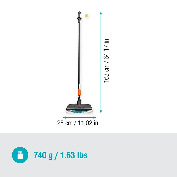 Gardena Cleansystem Waschbürsten-Set Cleansystem (3 -tlg., Länge Stiel: 150 cm) | BAUHAUS