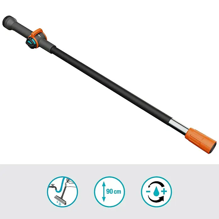 Gardena Cleansystem Wasserstiel Cleansystem - Länge Stiel: 90 cm, Aluminium - Die Gardena Cleansystem Teleskop-Stiel-Wasserbürste mit 90cm Länge, ideal für Reinigungsarbeiten rund ums Haus und im Garten.