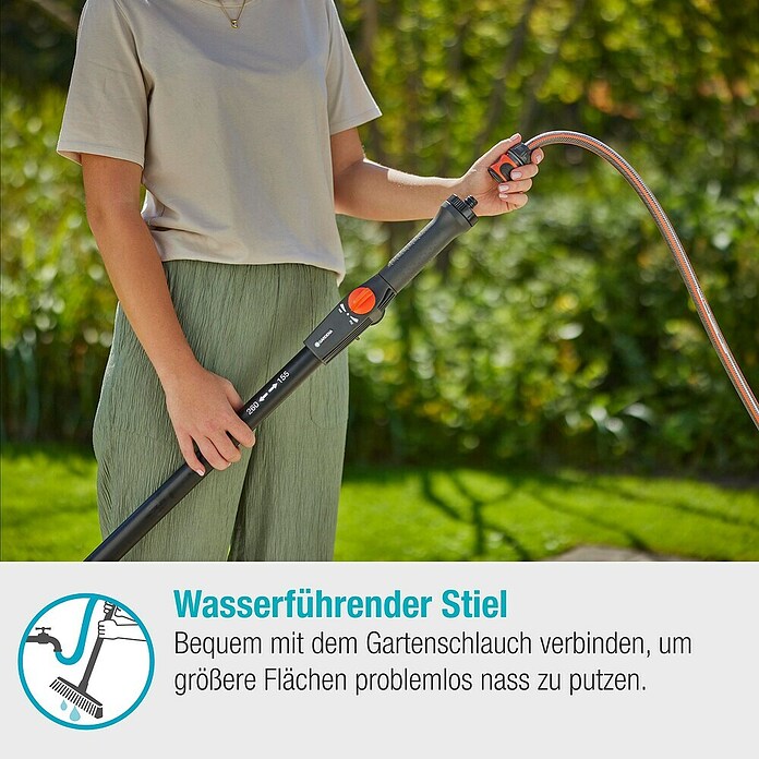Gardena Cleansystem Teleskopski vodni ročaj Cleansystem  (155 cm - 260 cm, Aluminij) | 7317 - Wassertechnik Reinigung | IAFB - Systemteile Wassertechnik | IAF - Wassertechnik | IA - Gartenhartware | I - Stadtgarten | BAUHAUS
