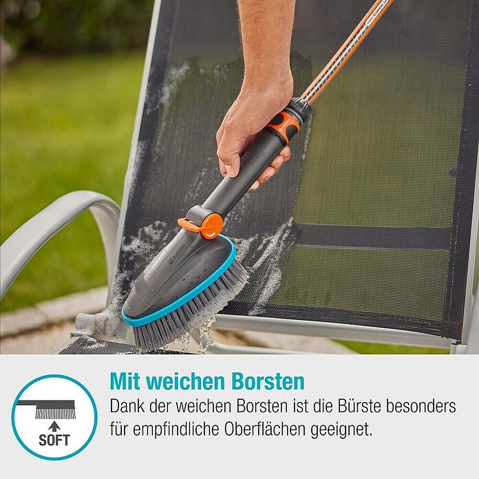 Gardena Cleansystem Udobna ročna krtača Cleansystem M soft  (Vodonosni) | 7317 - Wassertechnik Reinigung | IAFB - Systemteile Wassertechnik | IAF - Wassertechnik | IA - Gartenhartware | I - Stadtgarten | BAUHAUS