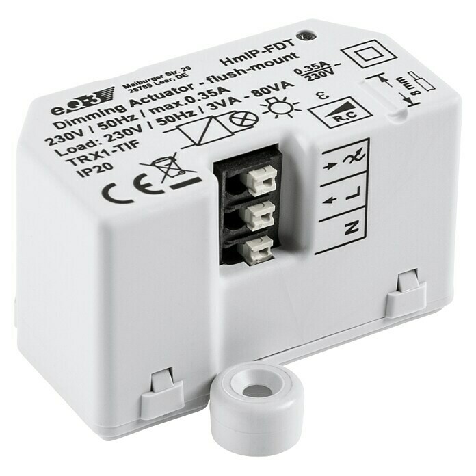 Homematic IP Phasenabschnittdimmer-Einsatz HmIP-FDT41 x 54 x 33 mm, Unterputz Right Side View