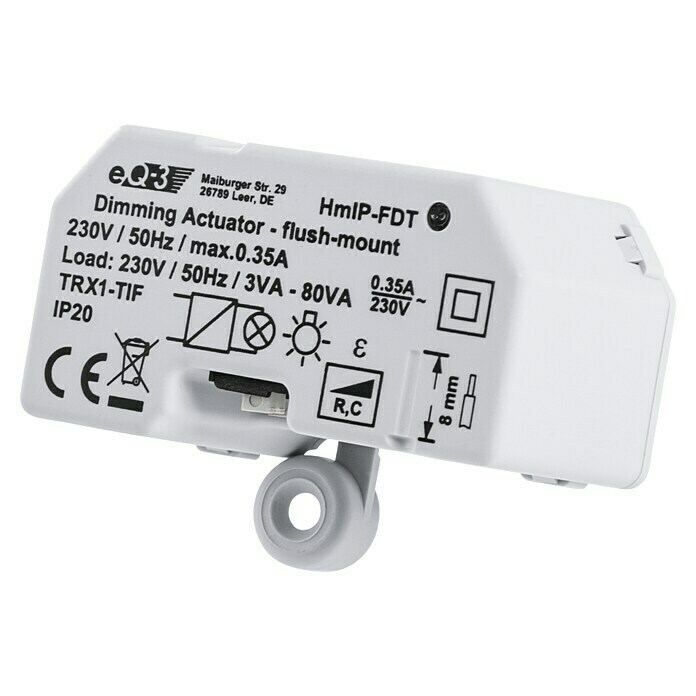 Homematic IP Phasenabschnittdimmer-Einsatz HmIP-FDT41 x 54 x 33 mm, Unterputz Left Side View