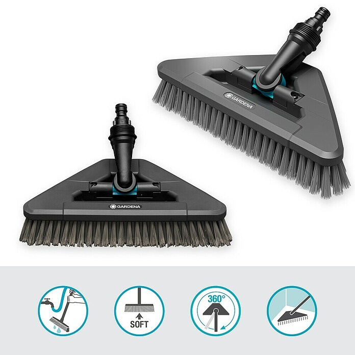 Gardena Zwenkbare schrobber Cleansystem (Scharnierende borstel) | BAUHAUS