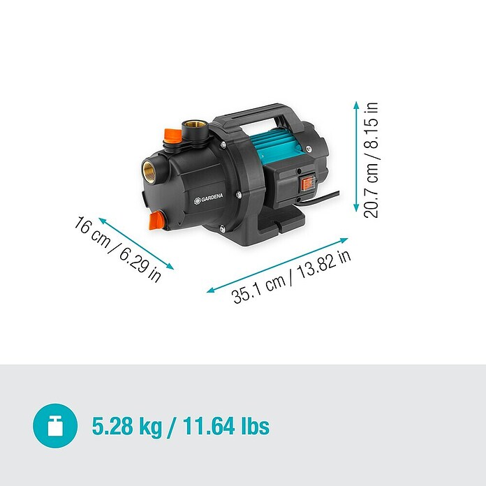 Gardena Vrtna črpalka 3000/4  (600 W, Maksimalna količina pretoka: 3.000 l/h) | 7308 - Gartenpumpen Marke | IAFA - Pumpen zur Be- und Entwässerung | IAF - Wassertechnik | IA - Gartenhartware | I - Stadtgarten | BAUHAUS
