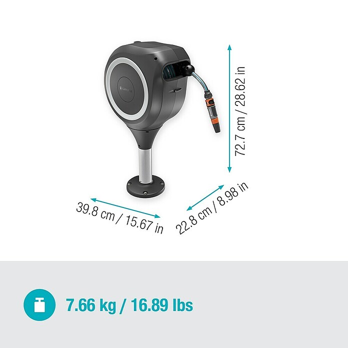 Gardena Schlauchbox Roll-Up S (Schlauchlänge: 15 m, 360 ° drehbar) | BAUHAUS