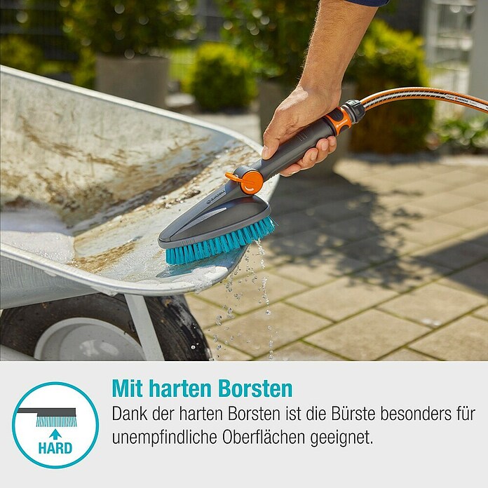 Gardena Cleansystem Ročna krtača Cleansystem M hard  (Vodonosni) | 7317 - Wassertechnik Reinigung | IAFB - Systemteile Wassertechnik | IAF - Wassertechnik | IA - Gartenhartware | I - Stadtgarten | BAUHAUS