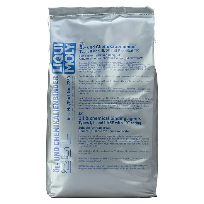 Liqui Moly Öl- & Chemikalienbindemittel - Geeignet für: Getriebeöl - Liqui Moly Öl- und Chemikalienbinder, 25L Sack, geeignet zur Aufnahme von Öl und Chemikalien auf Verkehrsflächen und Böden.