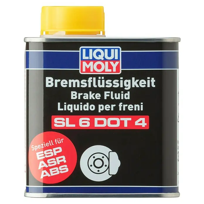 Liqui Moly Bremsflüssigkeit DOT 4 - 500 ml - Liqui Moly Bremsflüssigkeit SL 6 DOT 4: Hochleistungs-Bremsflüssigkeit für optimale Bremsleistung und Sicherheit im Straßenverkehr.