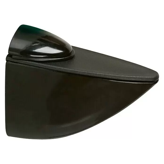 Rei Soporte de pared para estantes 1053 - Negro, Carga soportada: 40 kg, Apto para: Estantes - Soporte de estante negro con superficie texturizada y tapa brillante.