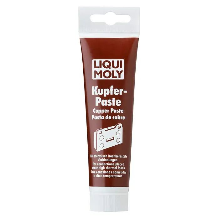 Liqui Moly Kupferpaste - 100 g - Tube mit Liqui Moly Kupferpaste, ideal für thermisch hochbelastete Verbindungen.