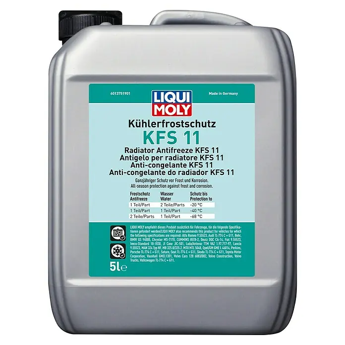 Liqui Moly Kühlerfrostschutz KFS 11 - 5 l, -68 °C - LIQUI MOLY Kühlerfrostschutz KFS 11: Alljahres-Schutz vor Frost und Korrosion für zuverlässigen Kühlbetrieb und lange Motorlebensdauer.