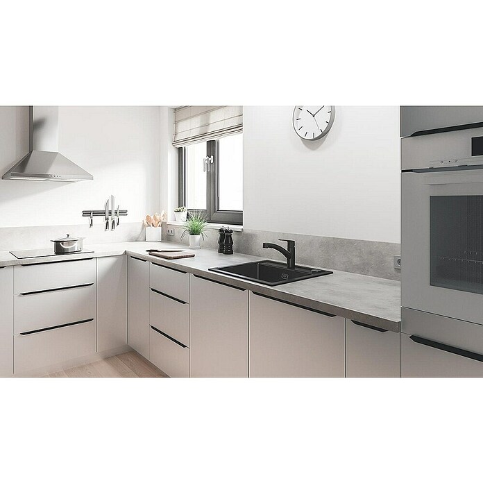 Grohe QuickFix Start Spültischarmatur Start (Schwarz, Schwenkbar, Matt) | BAUHAUS