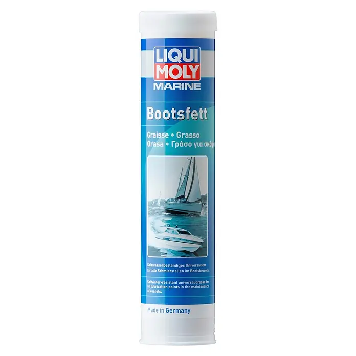 Liqui Moly Marine Bootsfett - 400 g - Abbildung eines Liqui Moly Marine Bootsfett-Behälters, ein hochwertiges Schmierfett für Boote und Schiffe.
