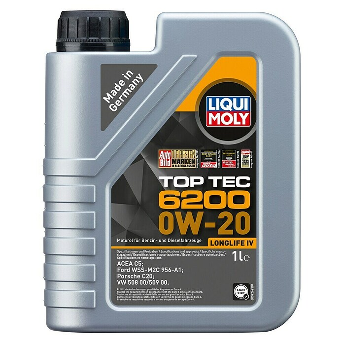 Liqui Moly Leichtlaufmotorenöl Top Tec 6200 (0W-20, 1 l) | BAUHAUS