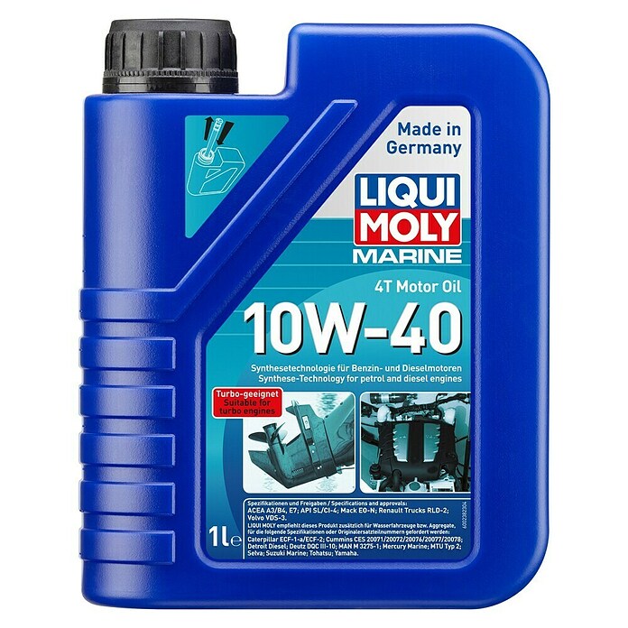 Liqui Moly Marine Motorenöl 4T 10W-40 (Synthesetechnologie, 1 l)