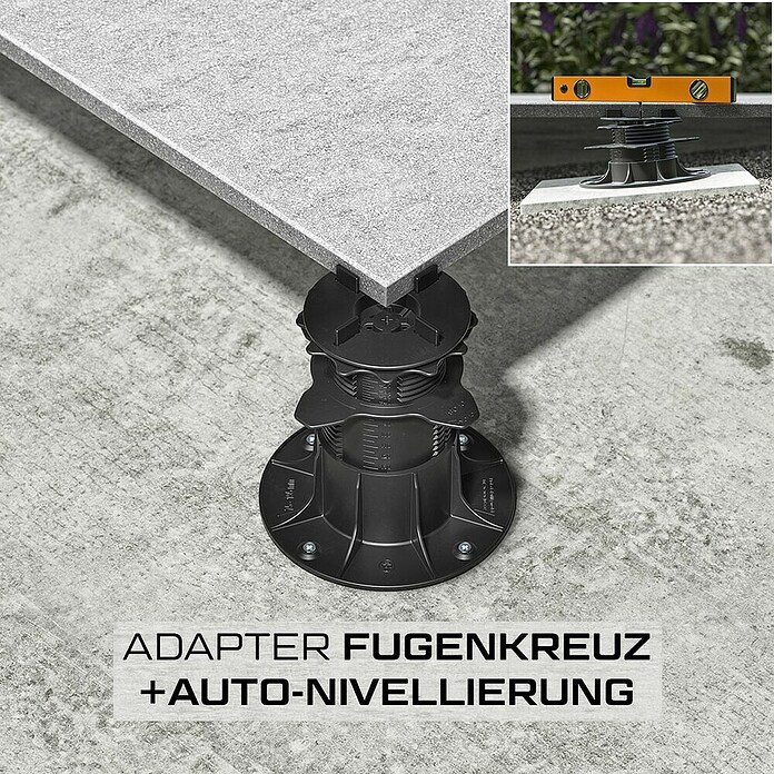 Langfit Stelzlager-Adapter Fugenkreuz mit Auto-Nivellierung (10 Stk., Passend für: Langfit Stelzlager, Kunststoff) | BAUHAUS