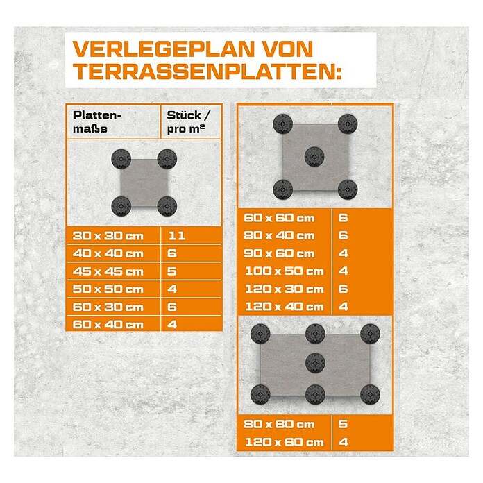 Langfit Stelzlager-Adapter Fugenkreuz (10 Stk., Passend für: Langfit Stelzlager, Kunststoff) | BAUHAUS