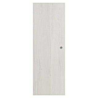 Solid Elements Puerta corredera de madera vinílica Quebec con uñero (72,5 x 203 cm, Blanco/gris, Alveolar)