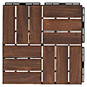 Loseta de madera con sistema click (Acacia, 30 x 30 cm, Paquete de 5)