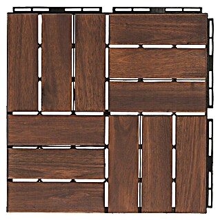 Klickfliese dunkel (Akazie, 30 x 30 x 2 cm, Dunkelbraun, 5 Stk.)