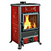 La Nordica Kaminofen Rosella R1 (8,8 kW, Raumheizvermögen: 252 m³, Verkleidung: Keramik, Schwarz/Bordeaux)