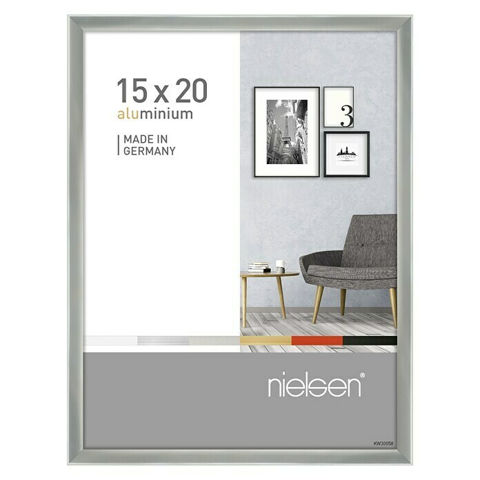 Nielsen Bilderrahmen Pixel (Silber, 20 x 15 cm, Aluminium)