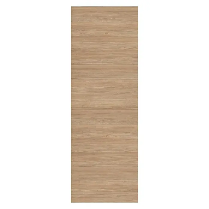 Solid Elements Hoja de puerta Roble Urban - 72,5 x 203 cm, Roble claro, Maciza, Con canal - Puerta de madera clara con grano horizontal. La superficie es lisa y parece sin tratar. Un elemento de diseño moderno y sencillo.