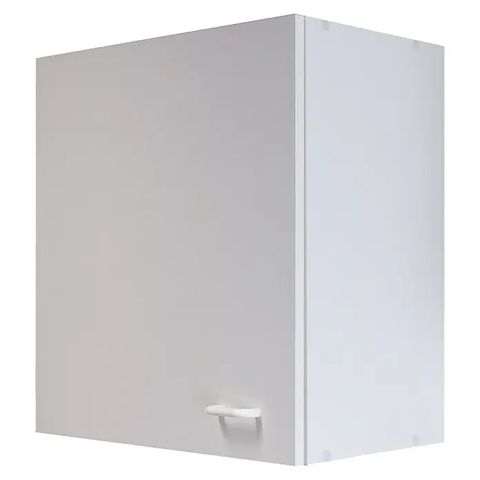 Flex-Well Rapido Küchen-Hängeschrank - 32 x 50 x 54 cm, Dekor Front: Weiß - Ein schlichter, weißer Küchenschrank mit Griff. Ideal zur Wandmontage und stilvollen Aufbewahrung in der Küche.