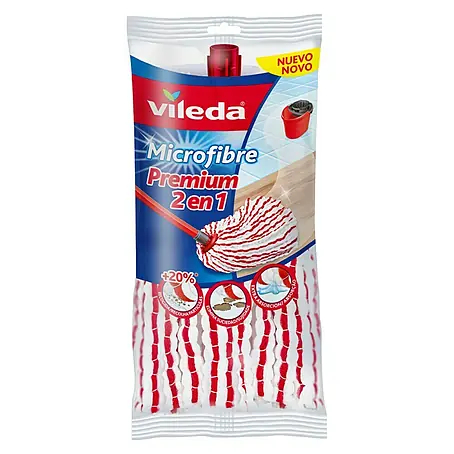 Vileda  Fregona de repuesto Microfibra Premium 2 en 1