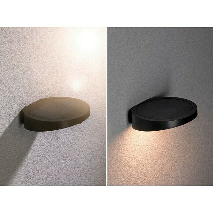 Paulmann Ryse LED-Solar-AußenwandleuchteBewegungsmelder, 1,2 W, Material: Kunststoff, Warmweiß, Anthrazit Unknown