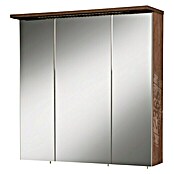 Schildmeyer Milan LED-Spiegelschrank (70,5 x 72,5 cm, Mit Beleuchtung, Spanplatte, Panamaeiche)