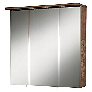 Schildmeyer LED-Spiegelschrank 700.1 Profil 1 (70,5 x 72,5 cm, Mit Beleuchtung, Holz, Panamaeiche)