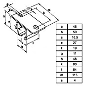 HBS Betz Deckenmuffe Typ 30 (Stahl, Länge: 115 mm)