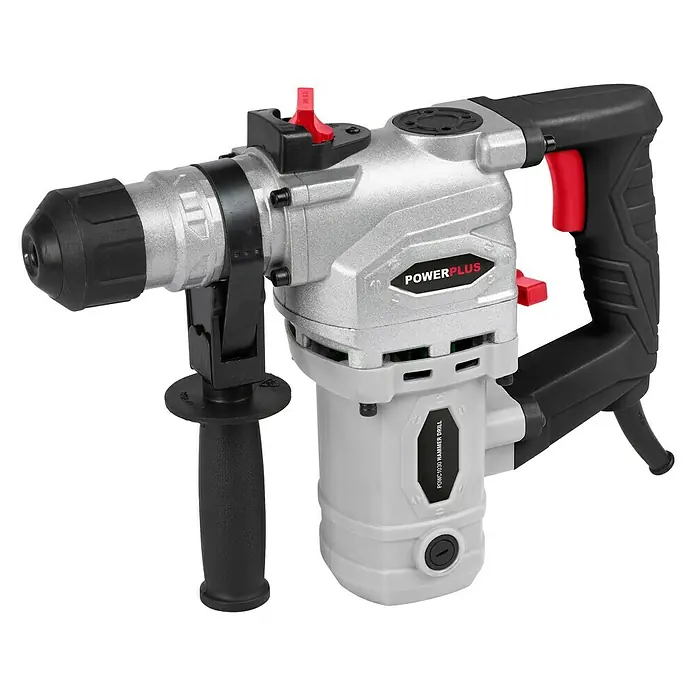 PowerPlus Martillo perforador POWC1030 - 900 W, 3,5 J, Alojamiento SDS-Plus - Aquí está un taladro percutor Powerplus POWC1050, una herramienta eléctrica versátil para diversas tareas de perforación.