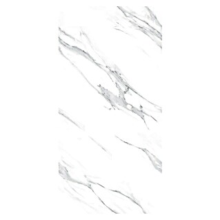 Momastela Feinsteinzeugfliese Calacatta Argento (120 x 60 cm, Weiß/Grau, Glänzend)