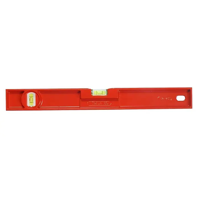 Stanley FatMax Nivel de burbuja TMLH - Largo: 40 cm, Aluminio, Rojo - Nivel de burbuja rojo con dos viales para una nivelación precisa. Ideal para proyectos de construcción y bricolaje, ofrece mediciones exactas.
