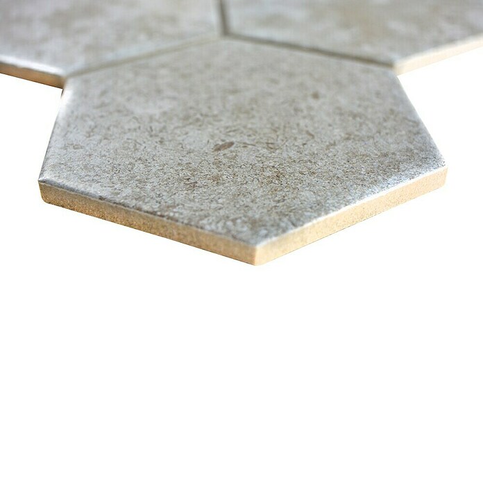 Mozaïektegel Hexagon CIM HX9 CU  (25,6 x 29,5 cm, Grijs, Mat)