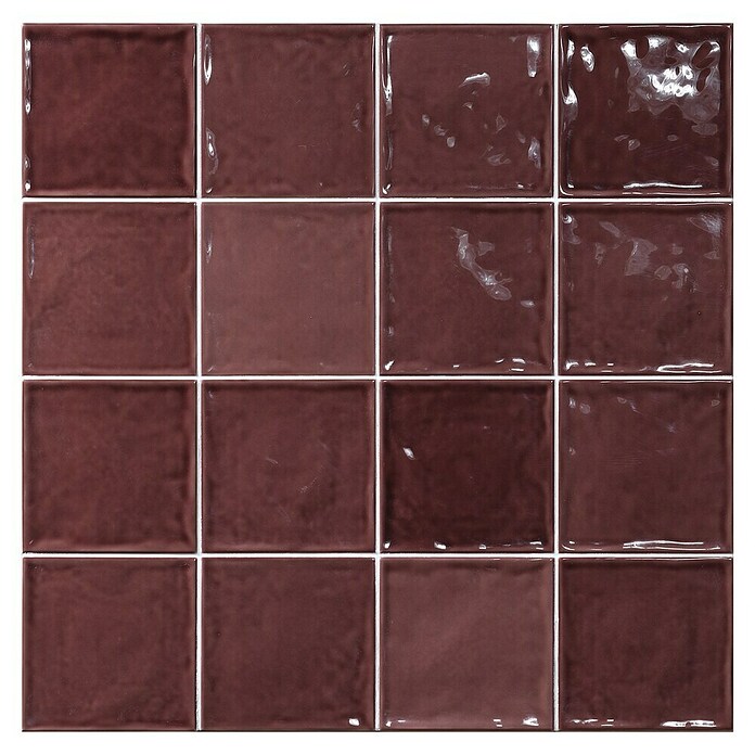 El Barco Wandtegel CHIC Burdeos (15 x 15 cm, Rood, Glanzend) | BAUHAUS