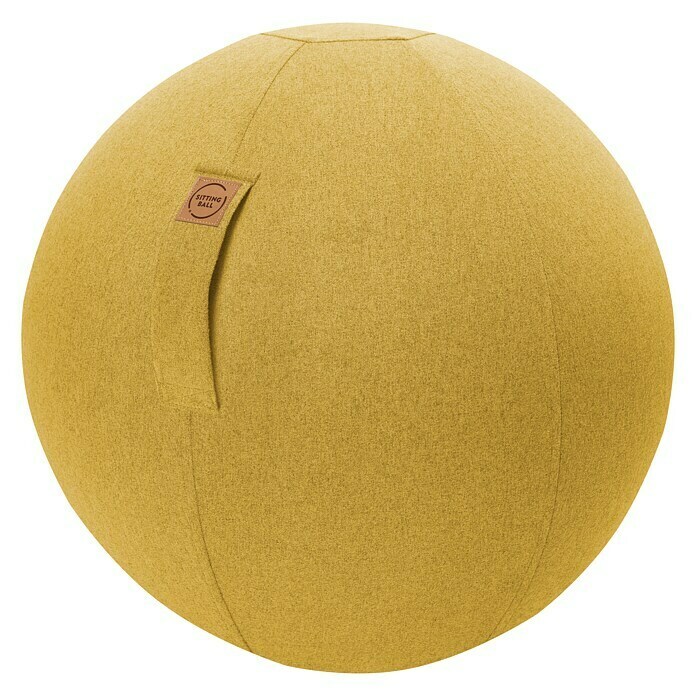 Sitting Ball Gymnastikball FeltSenf, Durchmesser: 65 cm, Material Bezug: 100 % Polyester Front View