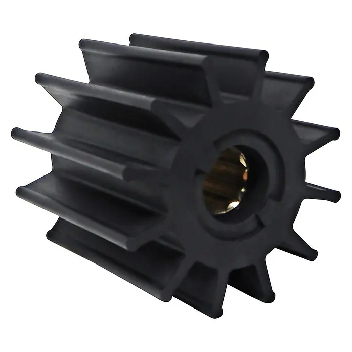 Albin Pump Impeller PN 06-02-031 - Ø x L: 95 x 88,8 mm, Wellendurchmesser: 25 mm - Schwarzes Wasserpumpenrad mit vielen Lamellen. Das Impellerrad ist für einen optimalen Wasserdurchfluss ausgelegt.