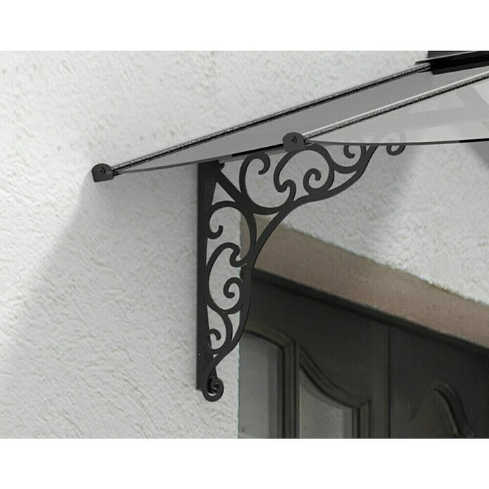 Palram Vordach (1.745 x 1.250 x 800 mm, Farbe Träger: Schwarz)