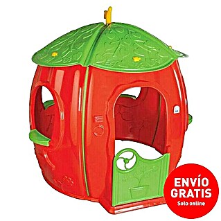 Caseta infantil Strawberry (L x An x Al: 141 x 141 x 142 cm, Plástico, Rojo/Verde)