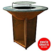 Purline Barbacoa de carbón EFP56CO (Diámetro de la superficie de la parrilla: 98 cm, Óxido) | BAUHAUS