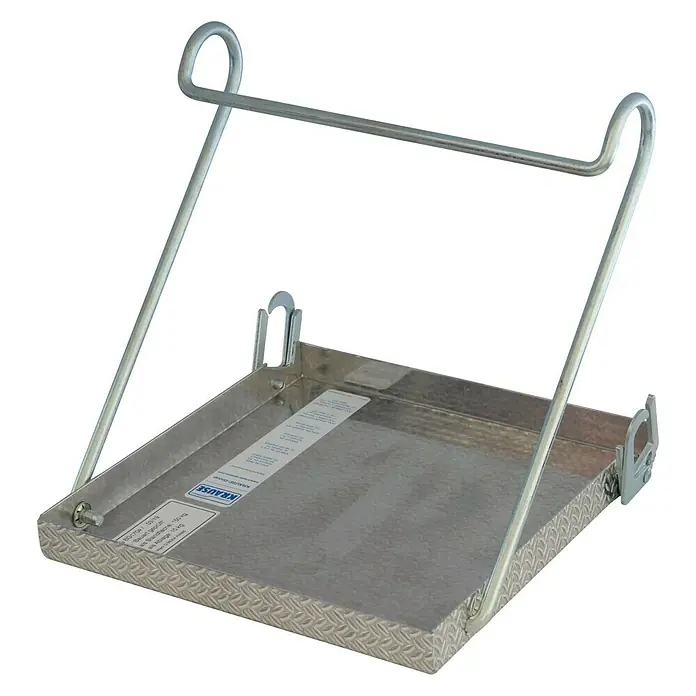 Krause Trittablage - L x B x H: 450 x 340 x 70 mm - Krause Einhängetrittbrett für sicheren Stand bei Arbeiten in der Höhe, ideal für Leitern.