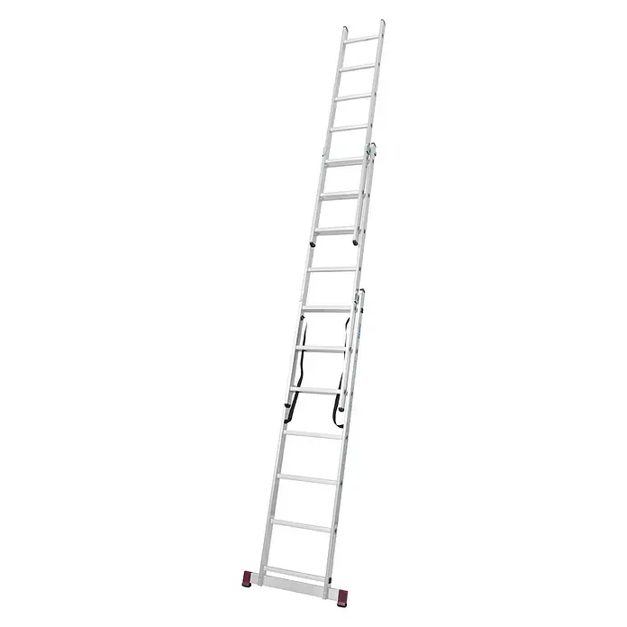 Krause Corda Mehrzweckleiter - Arbeitshöhe: 5,1 m, Anzahl Tritte: 21 Stk., Belastbarkeit: 150 kg, Aluminium - Aufnahme einer ausziehbaren Aluminiumleiter für vielseitige Aufgaben.